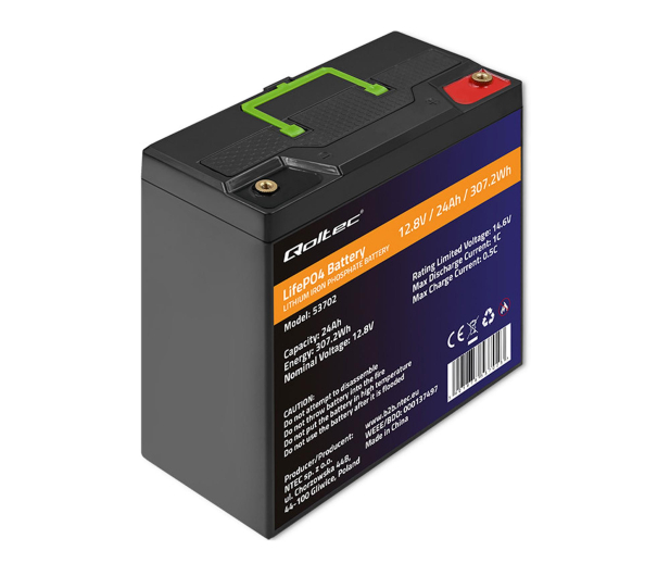 Qoltec Akumulator LiFePO4 12.8V/24Ah/307.2Wh - 1324558 - zdjęcie